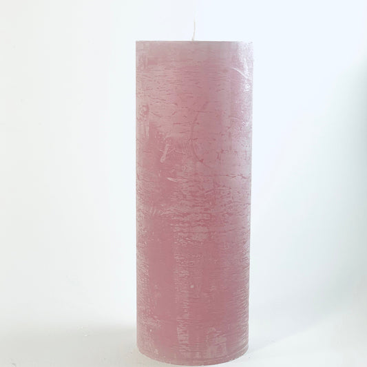 Candle cylinder ⌀ 6x15.5 cm, light vintage pink (pastel tone)