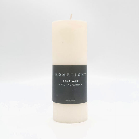 Soy wax candle ⌀ 6x16 cm, beige