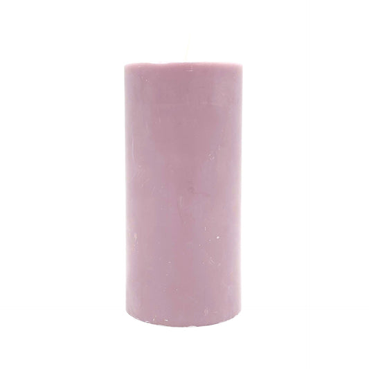 Stearin lace candle, ⌀ 7x15 cm, purple
