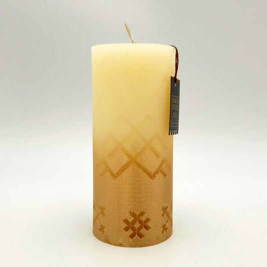 Candle with Latvian rune "Jumis", silver